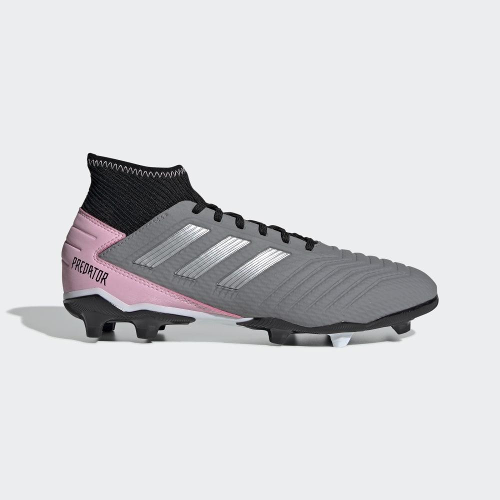 Adidas Women's Predator 19.3 Firm Ground Football Boots Grey/Silver Metal/Black Ireland F97528